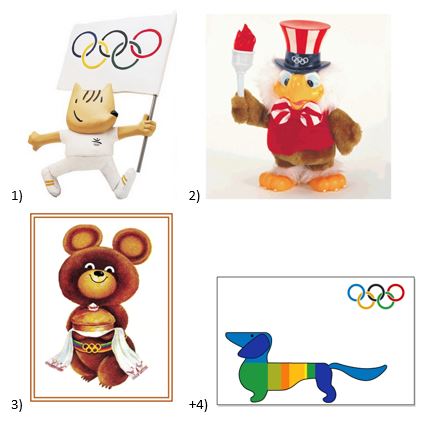 вопрос теста 1-ый официальный олимпийский талисман