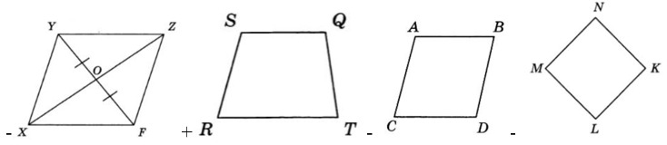 вопрос теста Четырехугольники. 8 класс. Задание 2
