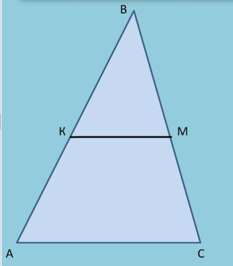 вопрос теста Средняя линия треугольника. 8 класс. Задание 1