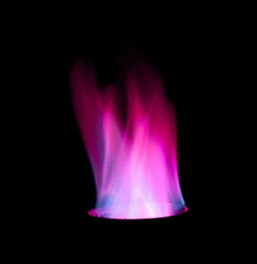 вопрос теста Пламя при горении цезия