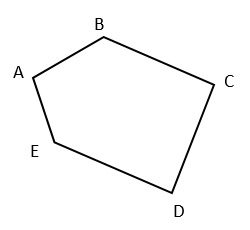 вопрос теста Какой угол не является углом многоугольника ABCDE