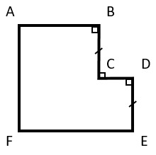 вопрос теста Площадь многоугольника. Площадь прямоугольника. 7 класс. Задание 8