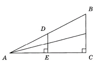 вопрос теста Подобие треугольников. 8 класс. Задание 2