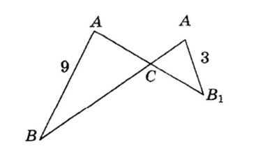 вопрос теста Подобие треугольников. 8 класс. Задание 9