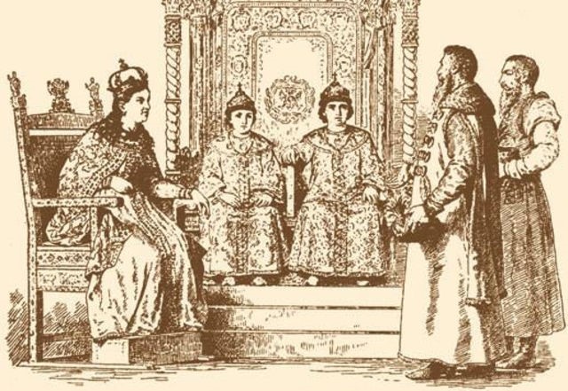 вопрос теста В каком году Петр I был провозглашен царем совместно с братом Иваном V