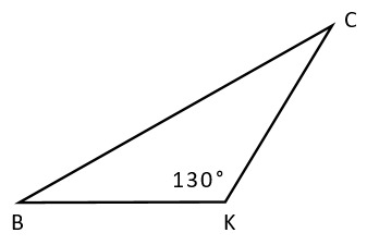 вопрос теста Сумма углов треугольника. 7 класс. Задание 18